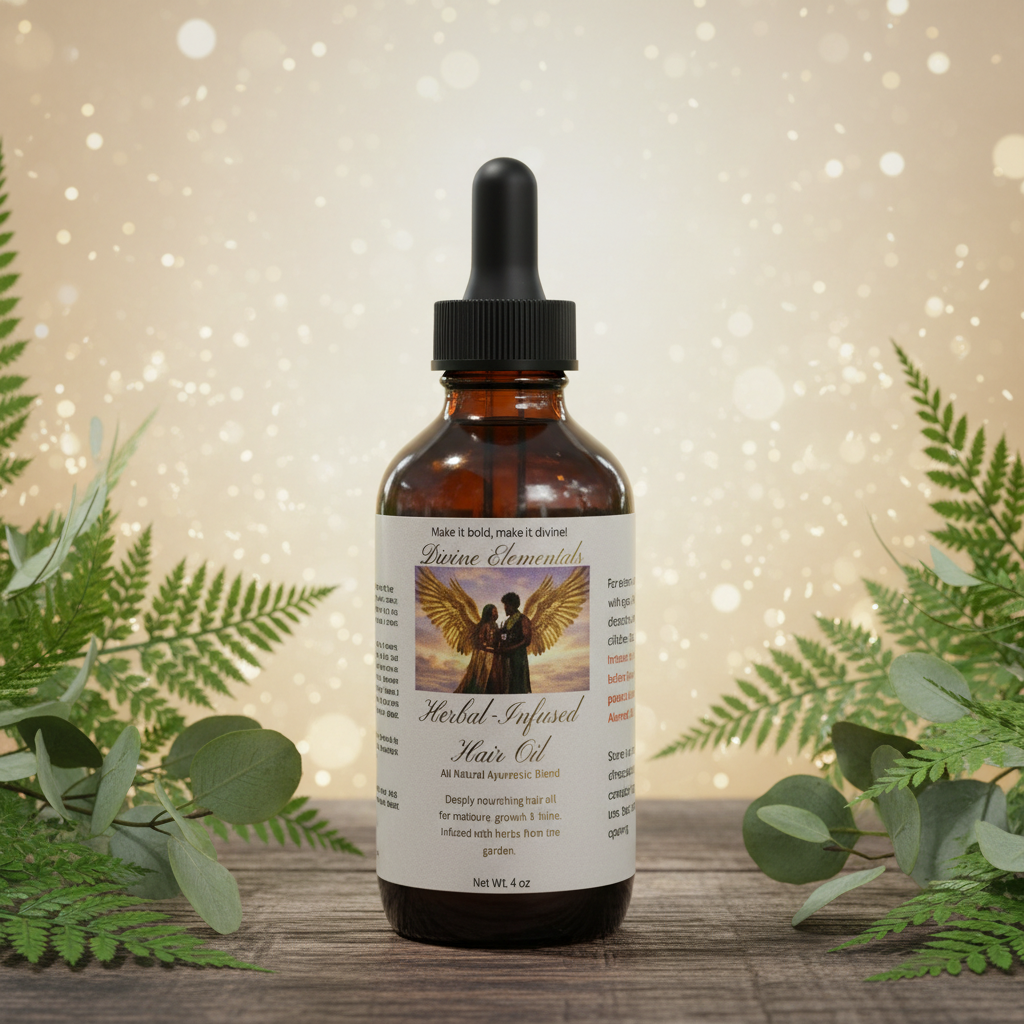 Divine Elementals Ayurvedic Blend Hair Oil (Without Infused Herbs Inside Bottle)